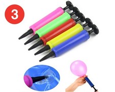 Pompa Gonfia Palloncini Pompetta Manuale Gonfiare Palloni Compleanno 3 Pz