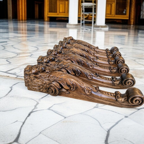 Grande testa leone corbel - grande,