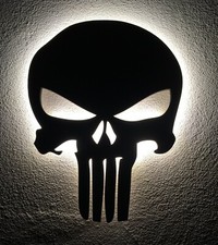 Lampada da parete a led teschio punitore -  Punisher skull LED wall lamp