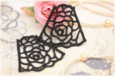 Coppia pizzo macramè Creare orecchini Colore neri misura 5*5.5cm