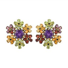 Orecchini a perno ametista