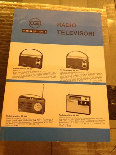 Depliant radio vintage - radio, cge