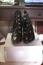 TRONCHETTO DONNA TACCO 12 OVER SIZE VERNICE.ARTIGIANALE PIERO CALZATURE.N°44