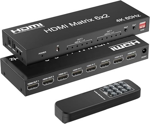 Hdmi matrix 6x2 switch 60hz - matrix,