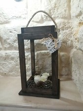 Lanterna Legno Artigianale shabby country lantern wood