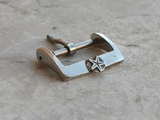 AQUASTAR DIVER VINTAGE STEEL WATCH STRAP BUCKLE FIBBIA ACCIAIO UHREN 16mm 