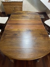 Antico tavolo ovale in noce