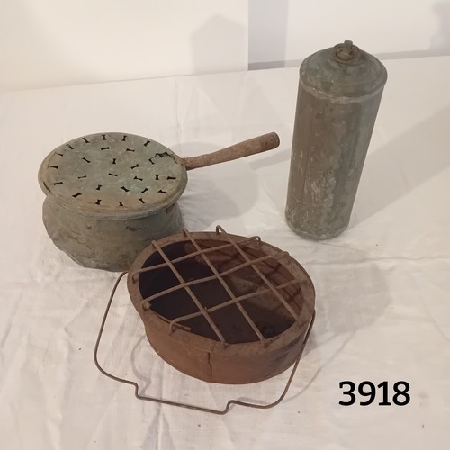 3918 antichi bracieri rame e - antichi,
