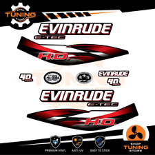 Kit Adesivi Motore Marino Fuoribordo Evinrude e-tec ho 40 cv - versione C