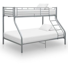 vidaXL Letto a Castello Grigio