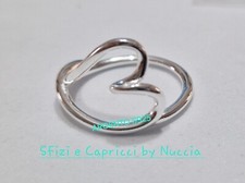 Anello Cuore linea sinuosa Argento S925 ALE