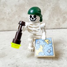 LEGO Pirates Pirata Scheletro Vedetta Mappa Tesoro Cannocchiale Nave Minifigure