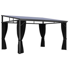 Gazebo with Curtain Anthracite