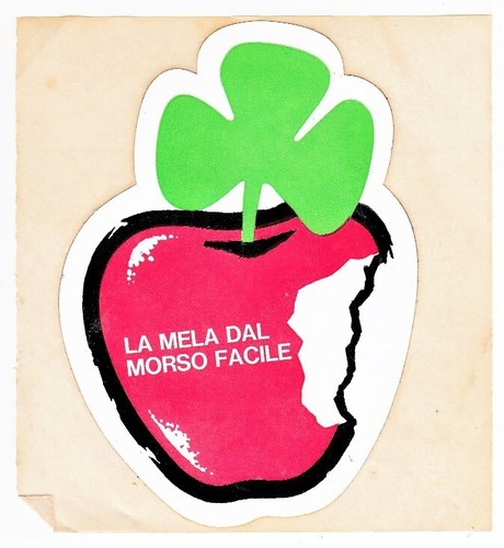 Adesivo mela dal morso - adesivo,