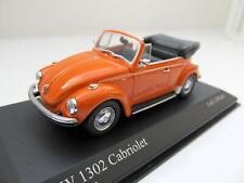 Volkswagen VW Maggiolino 1302 Cabrio Modellino 1:43 Minichamps Orange 430055038