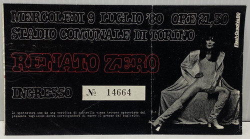Biglietto ticket renato zero - biglietto,