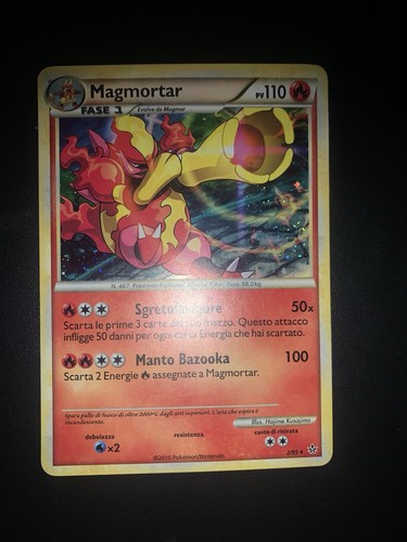 Carta pokémon magmortar - carta,