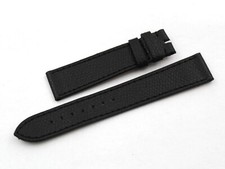 Cinturino Vera Pelle Martellata Nero 18/16mm Accessori Orologi Pelle Lusso New