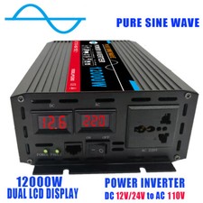 Inverter di potenza auto onda sinusoidale pura 6000W DC 12V 24V a AC 220V convertitore presa
