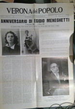 VERONA DEL POPOLO 1962 ANNIVERSARIO DI EGIDIO MENEGHETTI