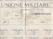 * QUOTA - Unione Militare, Lire 100 Roma 1928