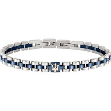 Bracciale Maserati Jewels JM320AST10 Bracelet Acciaio Bicolore Blu Uomo