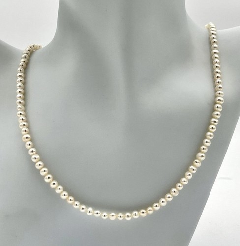 Collana perle acqua - dolce, 4mm