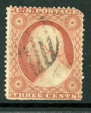USA 1857 Washington 3¢ Rosso