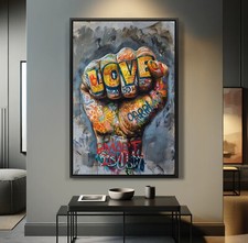 Hand Banksy Graffiti LOVE
