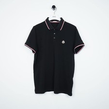 Polo Moncler nera a maniche