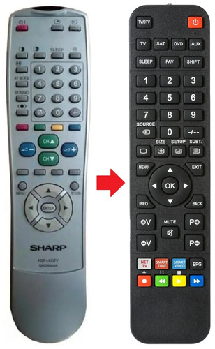 Telecomando adatto per sharp - telecomando,