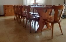 salotto in legno di pino, stile tirolese