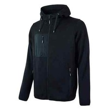 U-Power Rainbow Felpa con cappuccio full zip in pile, black carbon