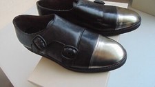 SANTONI MOCASSINI COLLEZIONE ,42,5 VERA PELLE-NAPPA DOPPIA FIBBIA 7445644689625
