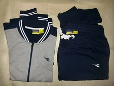 Tuta diadora colore blu grigio estiva cotone leggero taglia L  come nuova bella