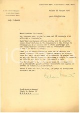 1947 MILANO Studio Architetti BBPR - Lettera ing. Cesare MONTI - AUTOGRAFO
