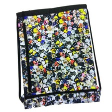 COMIX Sacca zaino coulisse in cordura pesante fantasia multicolor con zip fronta