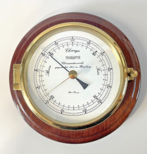 RARO BAROMETRO NAUTICO VINTAGE Chronometerwerke WEMPE Hamburg OTTONE LEGNO '900