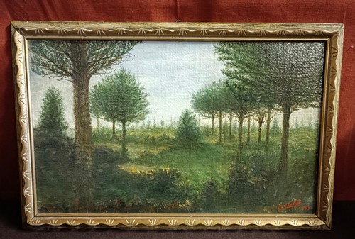 Dipinto olio cartone - olio, su
