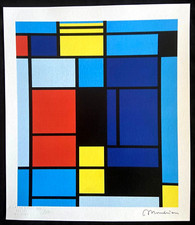 Piet Mondrian Litografia COA