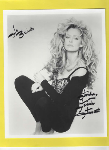 Farah fawcett signed autograph - fawcett,
