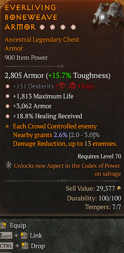 Chest 4ga dexterity max - 4ga, life