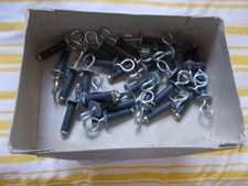 30 tasselli a espansione in gomma di 9   con vite a occhiello