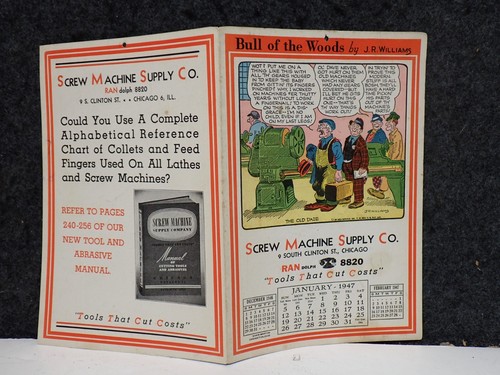 1946 dec calendario macchina - calendario, a