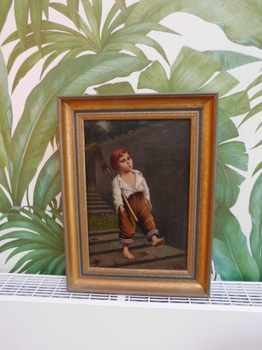Olio tela scuola xix secolo - olio,