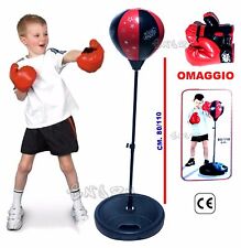 Punching Ball 80-106 cm con Guantoni Guanti da Boxe Sacco Palla da Pugilato