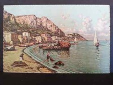 Cartolina Capri Acquarellata Barche Animata Pittore Carelli Q731