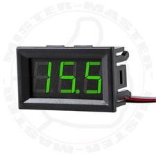 VOLTMETRO DIGITALE DA PANNELLO 0,56 LED VERDE 0–99V DC PER AUTO MOTO ELETTRONICA