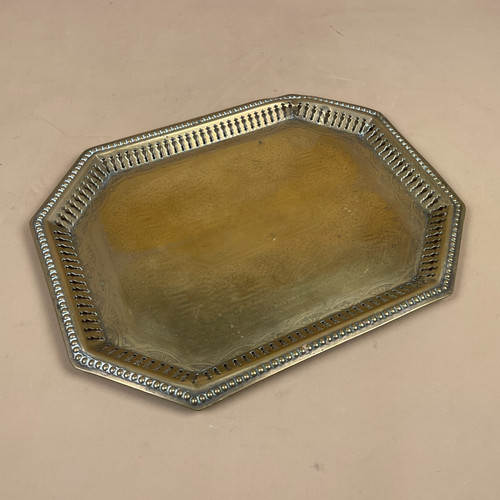 Antico vassoio metallo - , oro