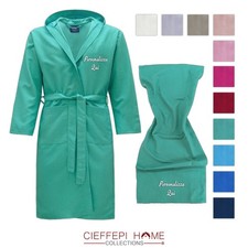 MYFIT personalizzato Accappatoio microfibra unisex con cappuccio + telo personal